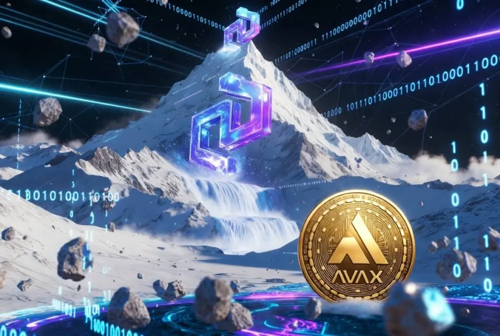 Blockchain Avalanche (AVAX) illustrant un réseau rapide et évolutif en 2026.